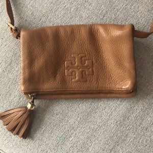 Light brown leather Tory Burch crossbody bag